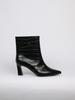 Blanc Sur Blanc Erin Ankle Boots Black Crocodile