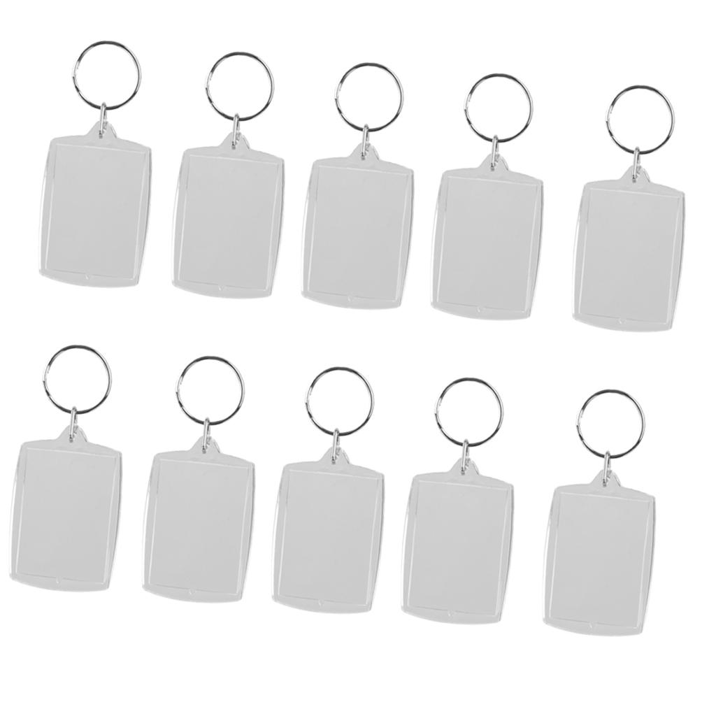 10 Acrylic Photo Holder Keyring Keychain