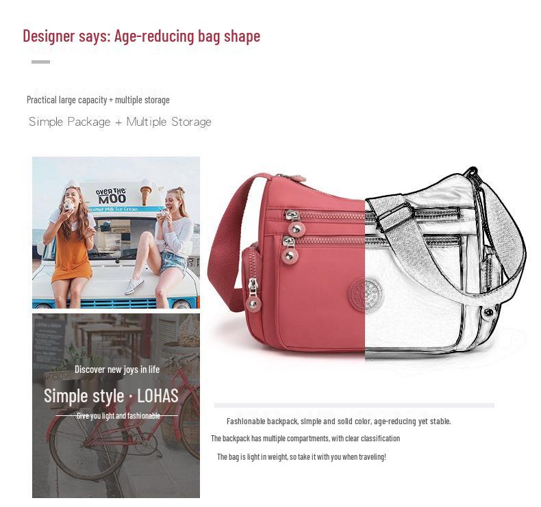 Trendige vielseitige Damen-Umhängetasche mit großem Fassungsvermögen für Mütter