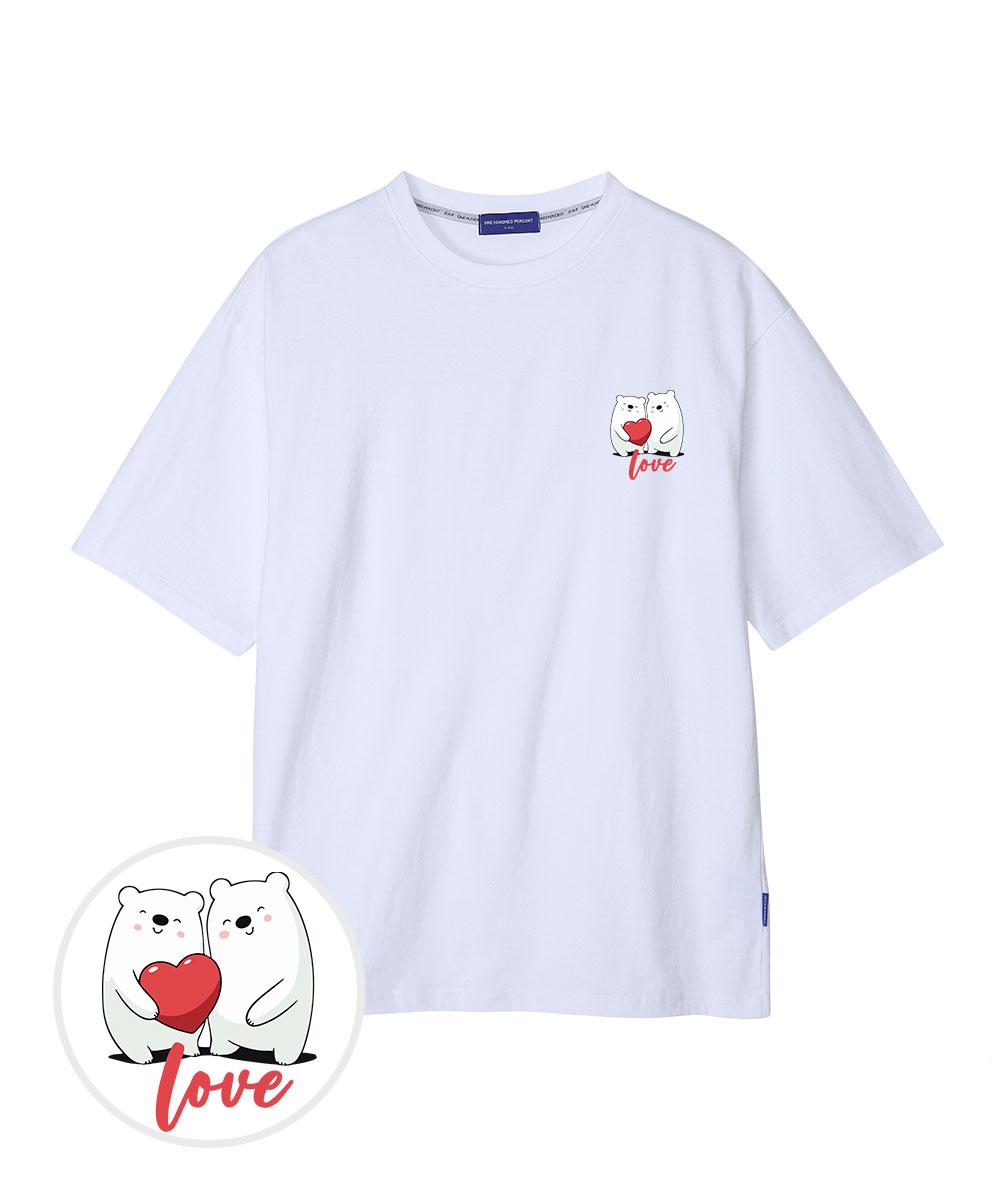 One Hundred Percent Ohpxharmonia4 Let S Be Happy Semi-Oversized Short Sleeve T-Shirt P Black/S