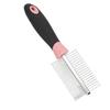 Double Sided Pet Comb Round Wide Dense Teeth Stainless Steel Cat Grooming Comb for Dogs CatsPink