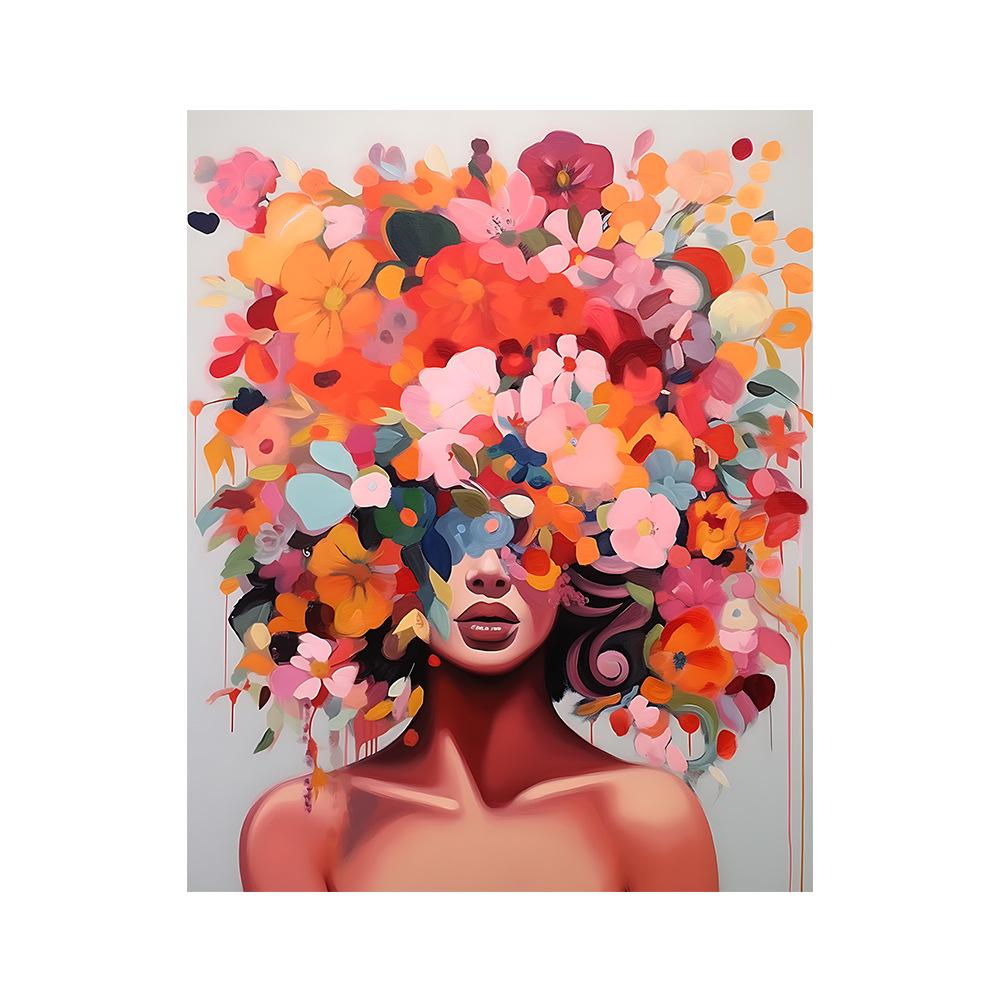 

Абстрактные Цветы Женщина Искусство Фигура Картина на холсте Модная Девушка Граффити Настенные Картины Современные Фигуры Принты и Постеры Декор Комнаты 20X30cm