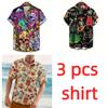 Summer Fashion Short-sleeved Unisex Shirts Fashion Skull Printed Beach Casual Hawaiian Shirt Vacation Trend Women Men's Top Tees