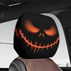 Car Seat Headrest Cover 2 Pieces Halloween Auto Headrest Protector Head Rest Protector For Sedan SUV Drivers Auto Owners Fleet