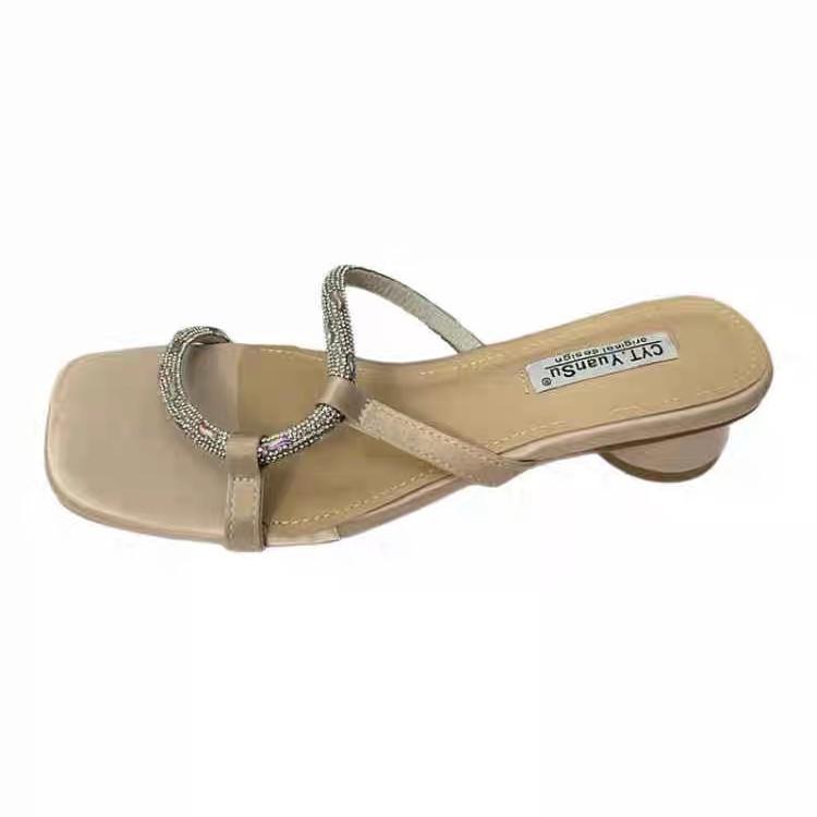 High-heeled sandals for women are not tired of their feet, fashionable open-toed thin-strapped cool slippers for women's summer outer wear, dail