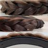 Synthetic Twisted Wig Headband Non-slip Korean Head Wrap Sweet Fishbone Braid Headband  Girl