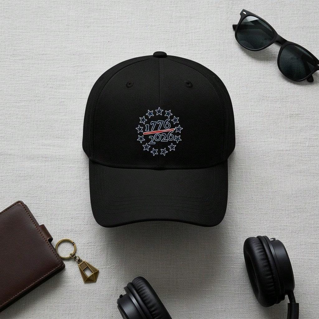 [Patriotic Baseball Cap] 2026 USA Patriotic Print Polyester Adjustable Breathable Curved Brim Cap For July 4Th Independence Day Memorial Day