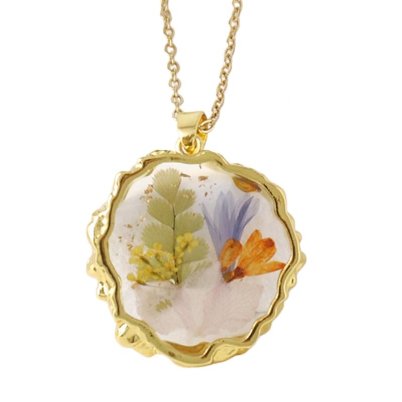 Collana Floreale in Resina Leggera Catena Regolabile per la Clavicola per Pelli Sensibili Accessorio Gioiello da Indossare Ogni Giorno