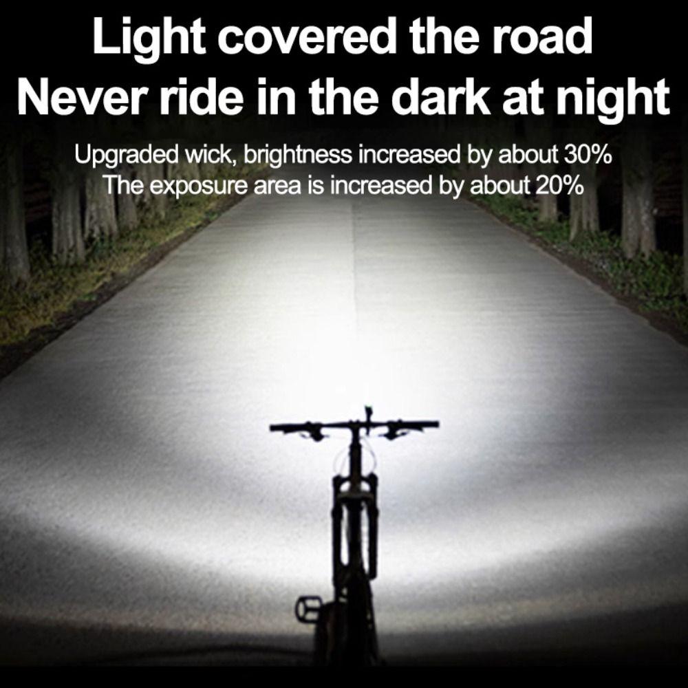 1500mAh Night Bike Headlight Waterproof Road Cycling Light Premium MTB Front Light  Riding