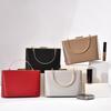 Elegant Solid Color Evening Bag with Double Ring Handle