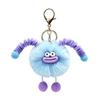 Schoolbag Accessories Sausage Mouth Creature Plush Keychain, Cartoon Fuzzy Ball Keyring Pendant, Stuffed Doll Toy Decorative Keychain for Handbags