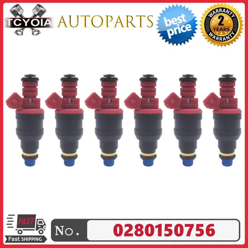 

6pcs/lot Fuel Injectors 0280150756 for 1989-1993 GMC Ford Mercury 3.8L 4.3L V6