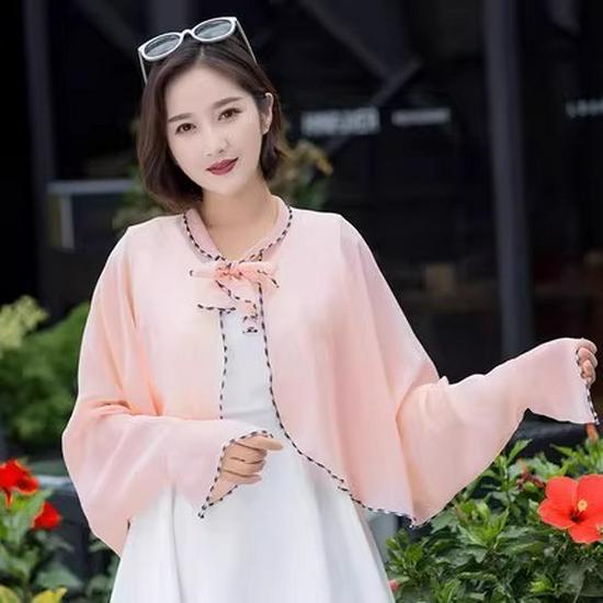 Lightweight Chiffon UV Protection Shawl for Summer Outdoor Activities