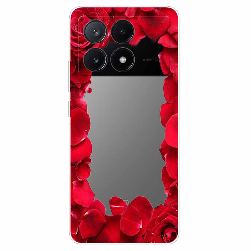 For Xiaomi Poco X6 Pro Case Transparent Cute Soft Silicone TPU Coque for Poco X6 / X6 Pro 5G Phone Cover X 6 X6Pro Clear Shells