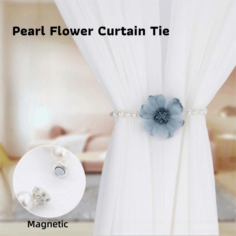 Flower Curtain Tiebacks Handmade Window Ties Creative Curtain Buckle  For Home Office Decorative
