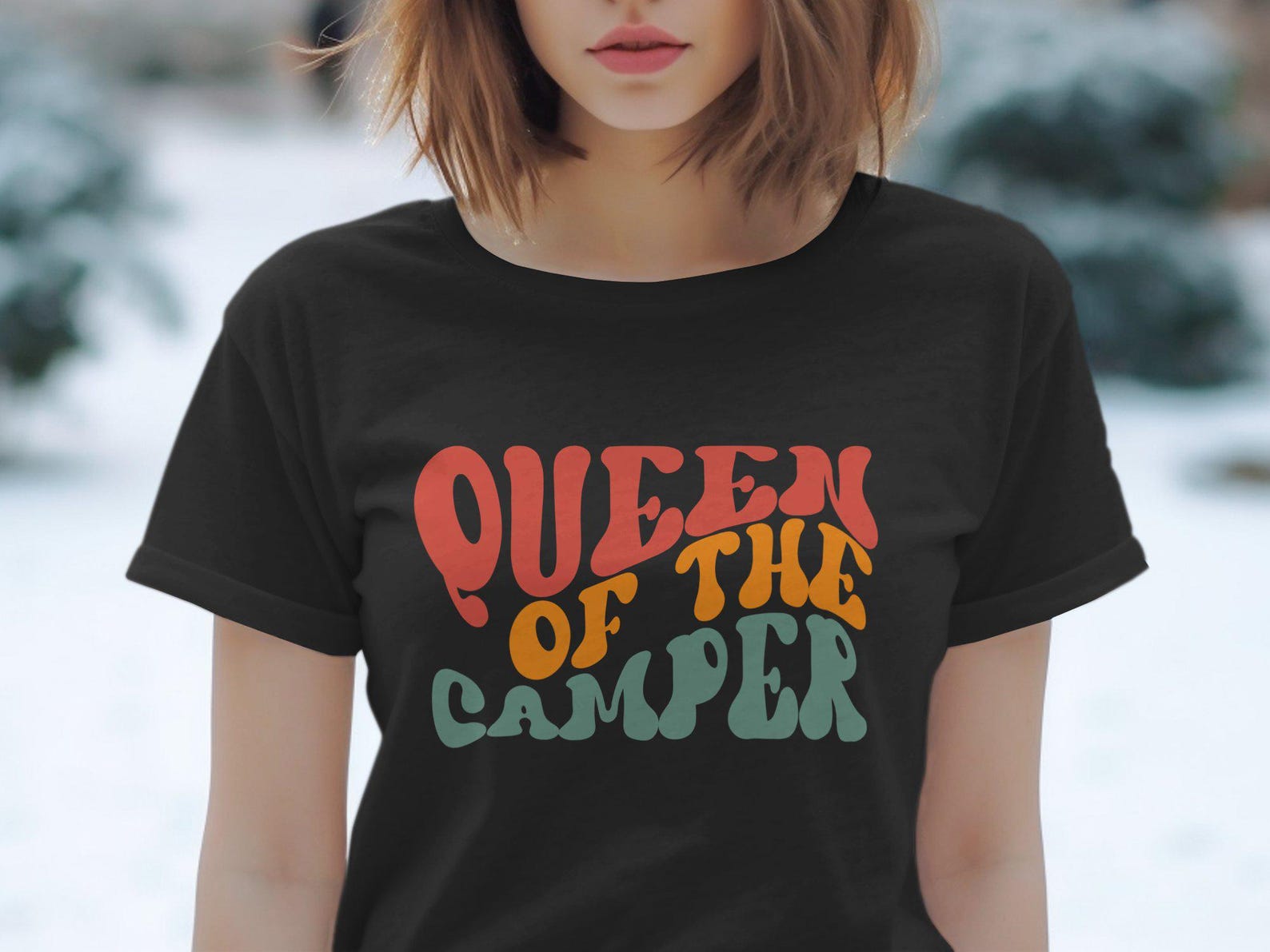 Queen of the Camper shirt, Camping T-shirt, Fun Camping Tee, Outdoor Adventure Shirt, Cool Camping apparel, Camping graphic tee M