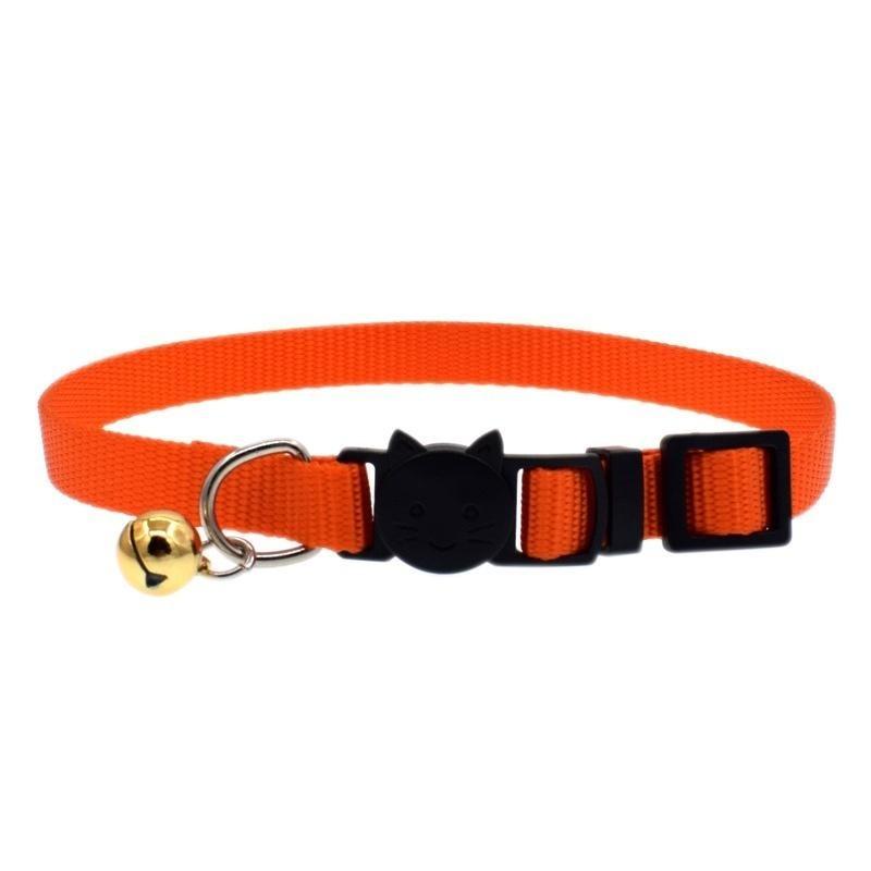 Katzenhalsband mit Glöckchen Sicherheitsverschluss Kätzchen Kleine Hunde Katzen Verstellbare Nylonhalsbänder Haustierbedarf.