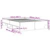 Bed Frame Gray Sonoma 120 x 200 cm Particleboard