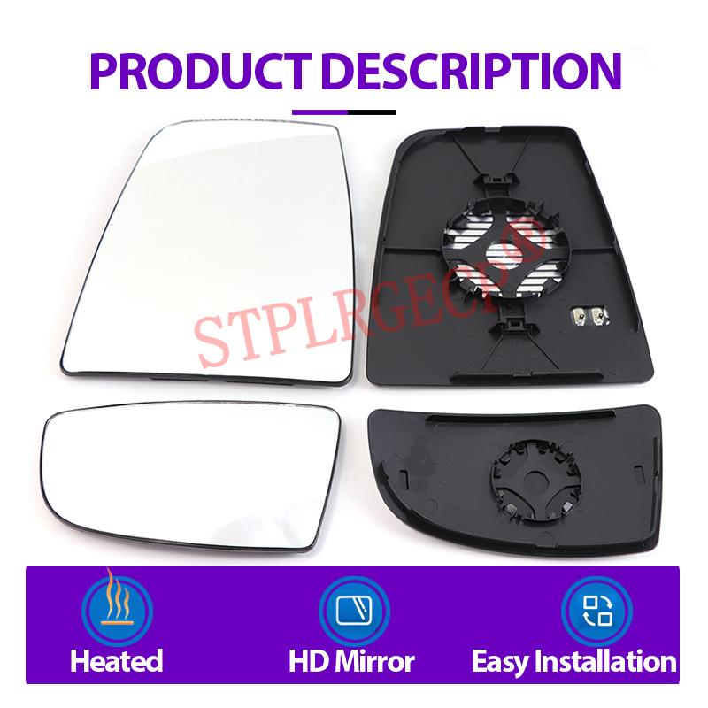 Auto Car Left Right Hand Side Door Wing Reaview Mirror Glass Heated Replacement for Ford Transit T-150 T250 T350 2015-2025