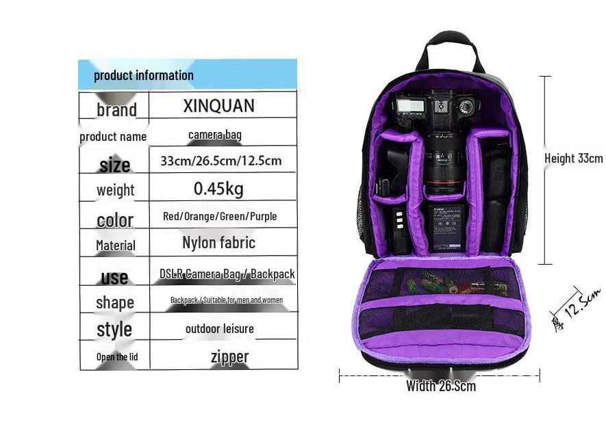 Nikon Canon Outdoor Wasserdichter DSLR-Kamerarucksack