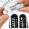 2Pcs Thread Measurement Gauge 26 Holes Metal Thread Pitch Multi-Gauge with Case Metric Imperial Scales Measuring Tool