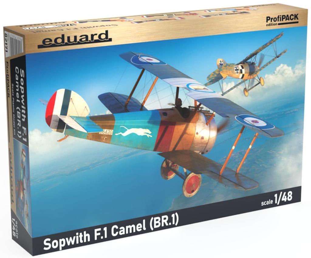 Eduard Profipack RAF Sopwith Camel Engine Plastic Model Kit Molded In Color 1/48 F.1 BR.1 EDU82171,