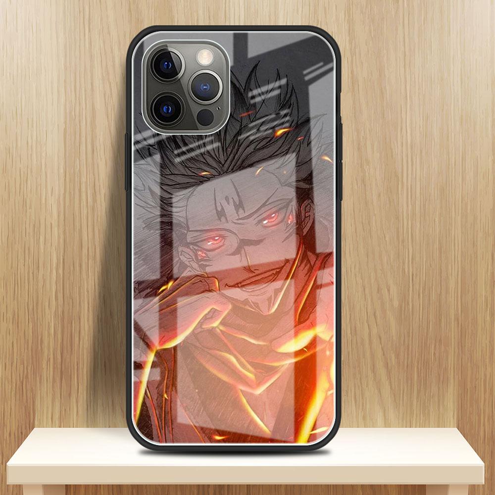 

Стеклянный чехол Jujutsu Kaisen для Apple iPhone 14 13 Pro 11 12 7 8 Plus SE 2022 XR X XS Max 6 6S, закаленный чехол для телефона iPhone 6 6S