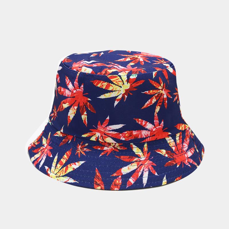 fashion plant printing pattern fisherman hat spring and summer outdoor sun protection fisherman cap unises fishing caps