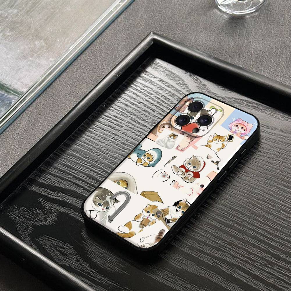 Funny Cartoon Cat Phone Case For IPhone 17 16 15 14 13 12 11 PRO MAX PLUS Mini TPU Soft To Skin-friendly Case