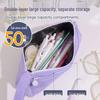 Stylish Korean Corduroy Pencil Case - Large Capacity, Solid Color for Junior High Students
