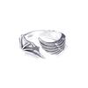 Angel & Demon Wing Couple Rings: European & American Style, Personalized Openable Thai Silver Rings