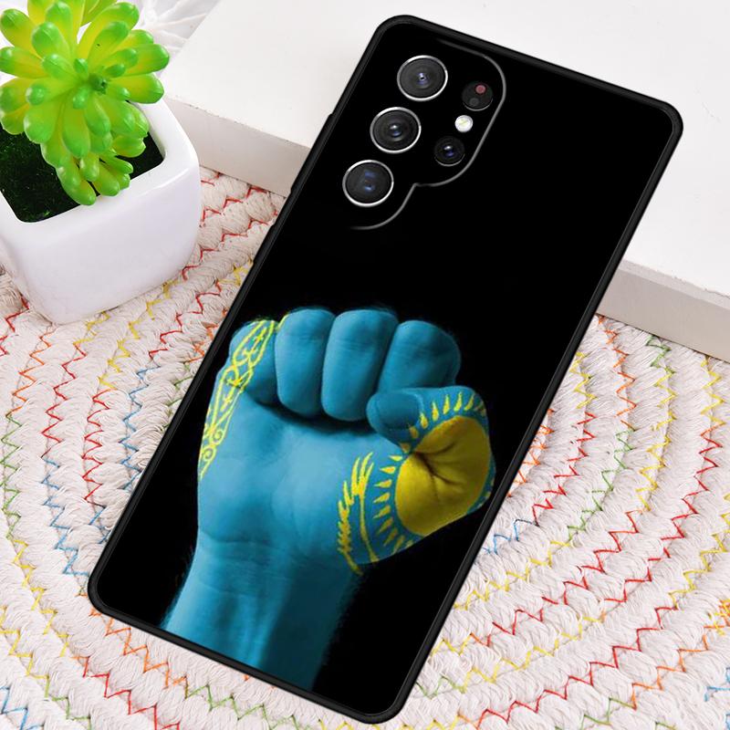 Kazakhstan Flag print Silicone Phone Case For Samsung Galaxy note 10 pro S26 S25 S24 S23 S22 S21 Plus S25Ultra Capa Cover