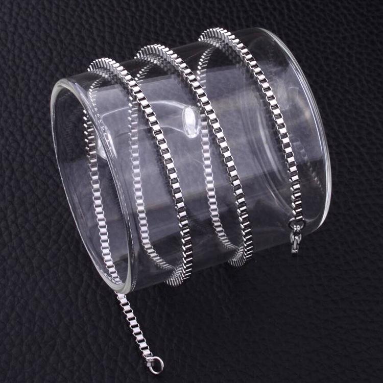 Men's Six-Sided Polished Cuban Titanium Steel Necklace