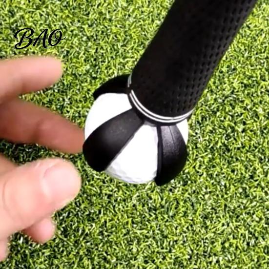 Putter Golf Ball Picker Mini Petal Retriever, 4-Prong Grabber Picker, Durable Retriever Grip Sucker Pickup Tool with Screw, Accessories Easy Install