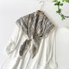 Spring and Summer New Silk Scarf 91cm Satin Women's Thin Fresh Printing Imitation Silk Square Scarf High-end Shawl