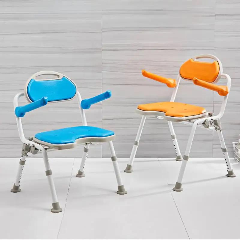 For Nordic Adult Foldable Chair Large Feet Lightweight Designer Bathroom Chairs Foldable Plastic Shower Katlanır Sandalye Furnit