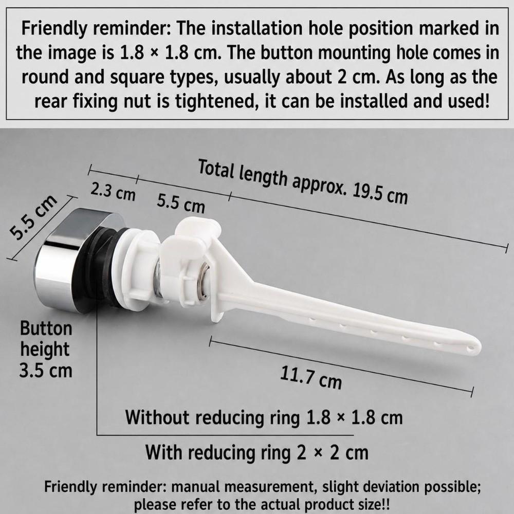 Pull Rod Toilet Tank Handle Side Mount Toilet Trip Lever Flush System Toilet Flush Handle Bathroom