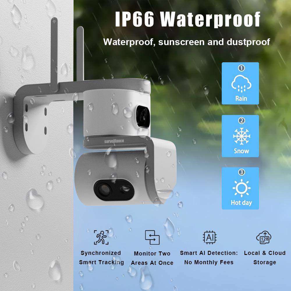 Dual-Screen HD Night Vision Wireless Indoor Camera for Home Monitoring