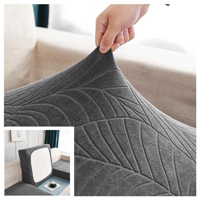 Water Resist Sofa Seat Cushion Cover Jacquard Chair Cover Stretch Machine Washable Removable Sofa Slipcover Home Use Couch Protector 1pc