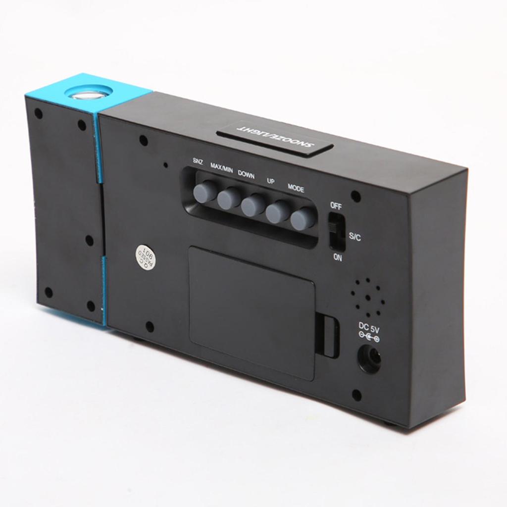 Projection Alarm Clock Snooze Function Temperature Humidity 12/24H