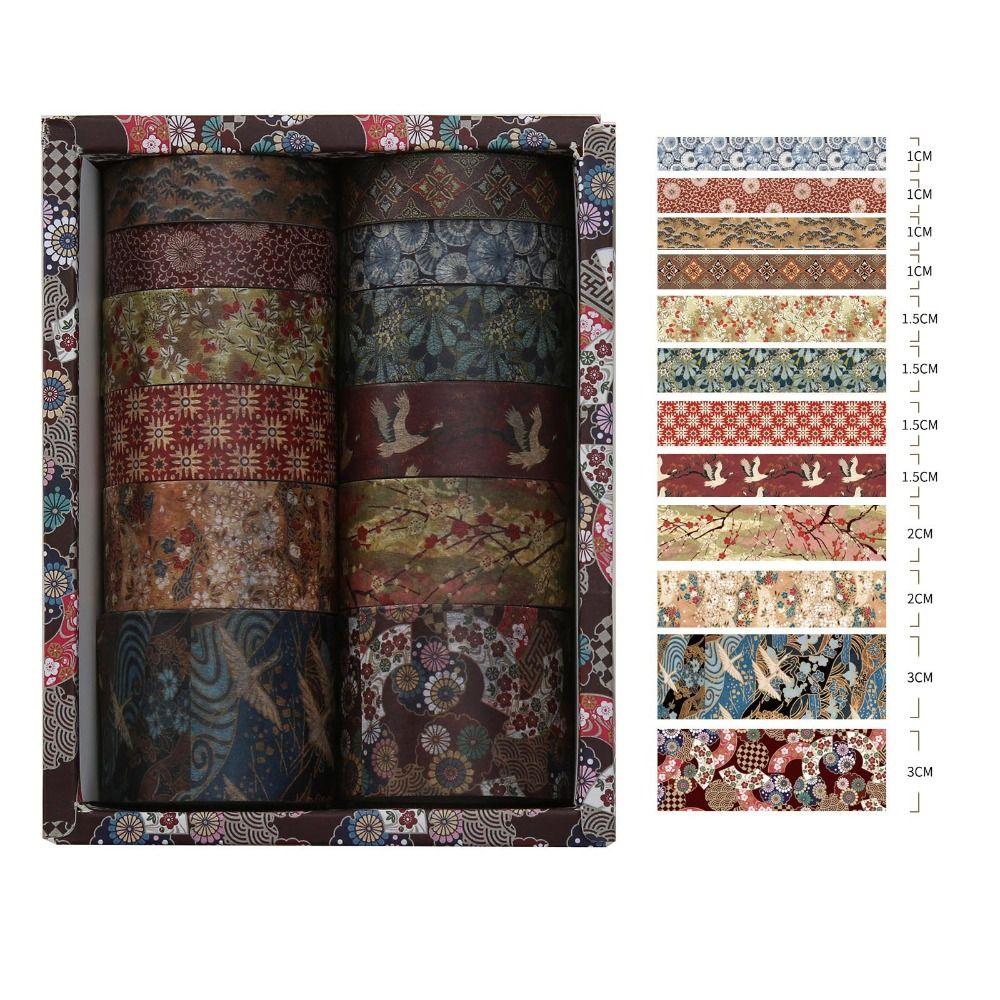 12Rolls DIY Decorative Tape Rolls Scrapbooking Wrapping Washi Tape Washi Tape Set  DIY Projects