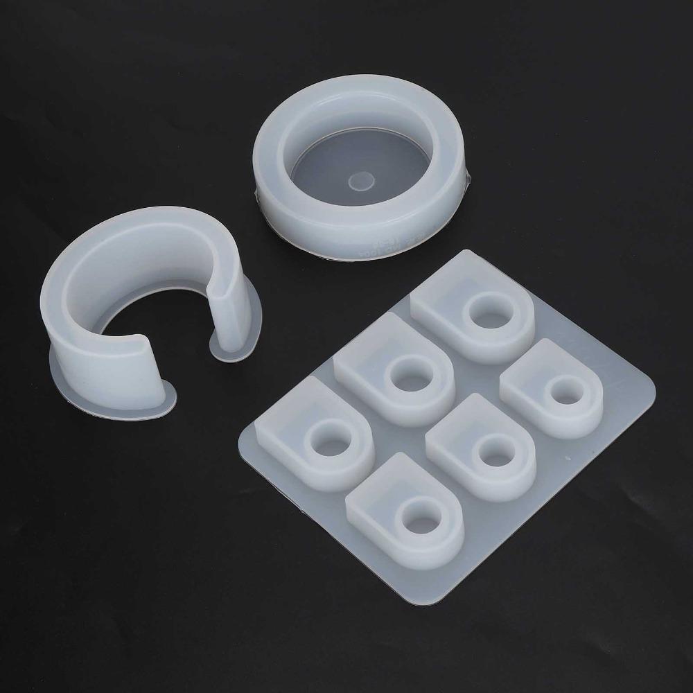 3pcs White Silicone Mold Multiple Sizes Ring Silicone Mold Resin Silicone Mold  DIY Handmade