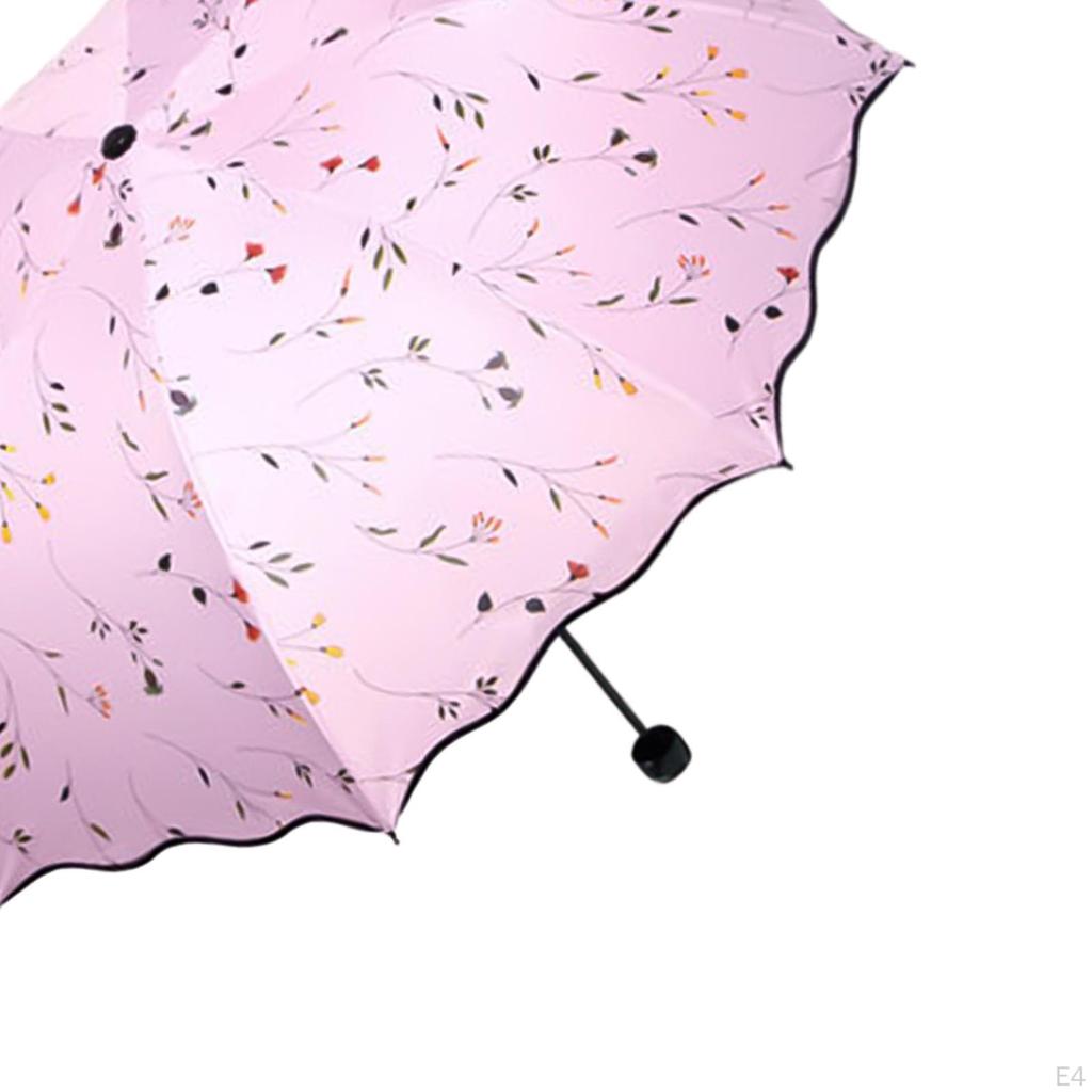 Foldable Umbrella Travel for Men Women Rainproof Rain Sun Purse