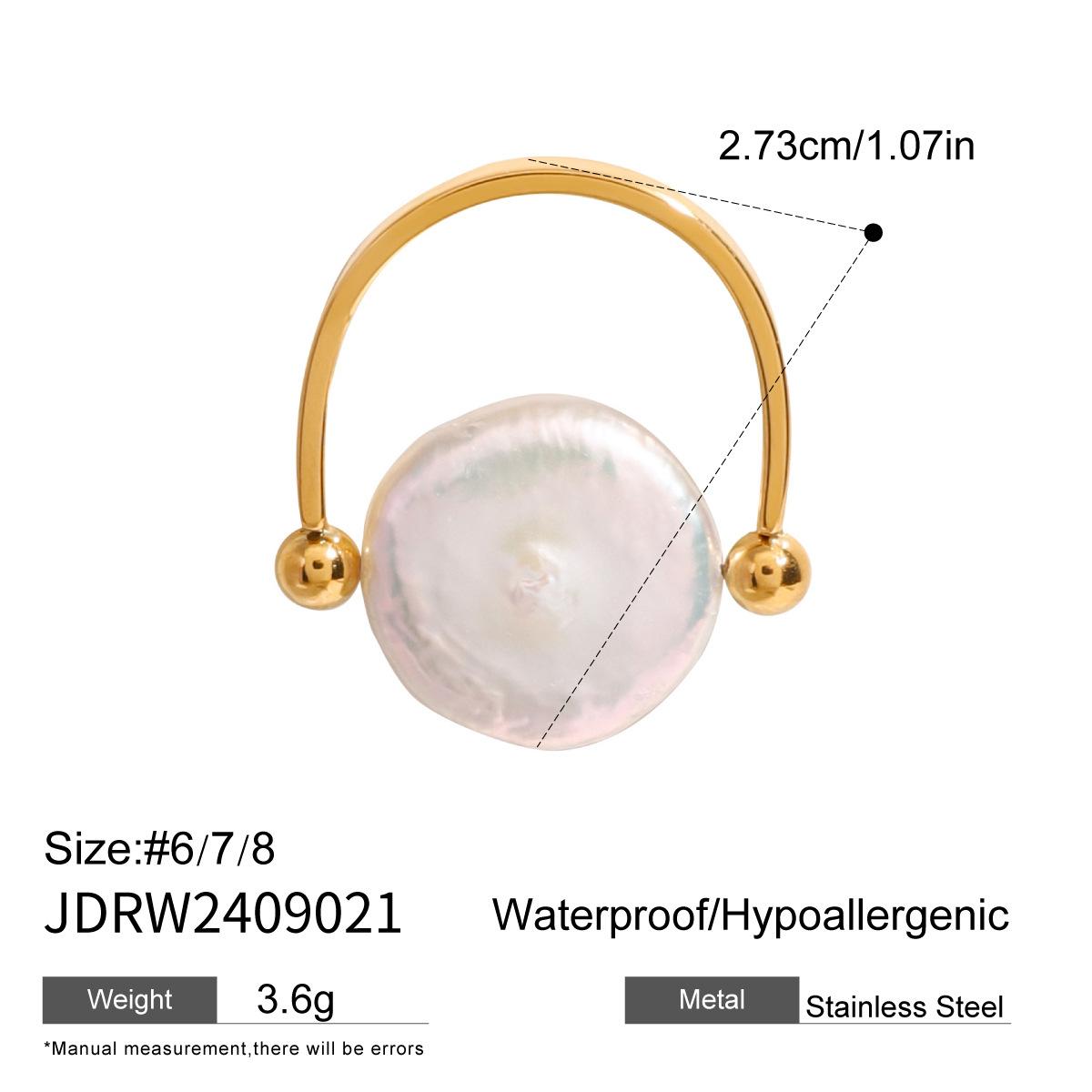 Европейский и американский кольцевой свет с кнопкой из нержавеющей стали, жемчужное кольцо, глянцевое, роскошное, нишевое ювелирное изделие