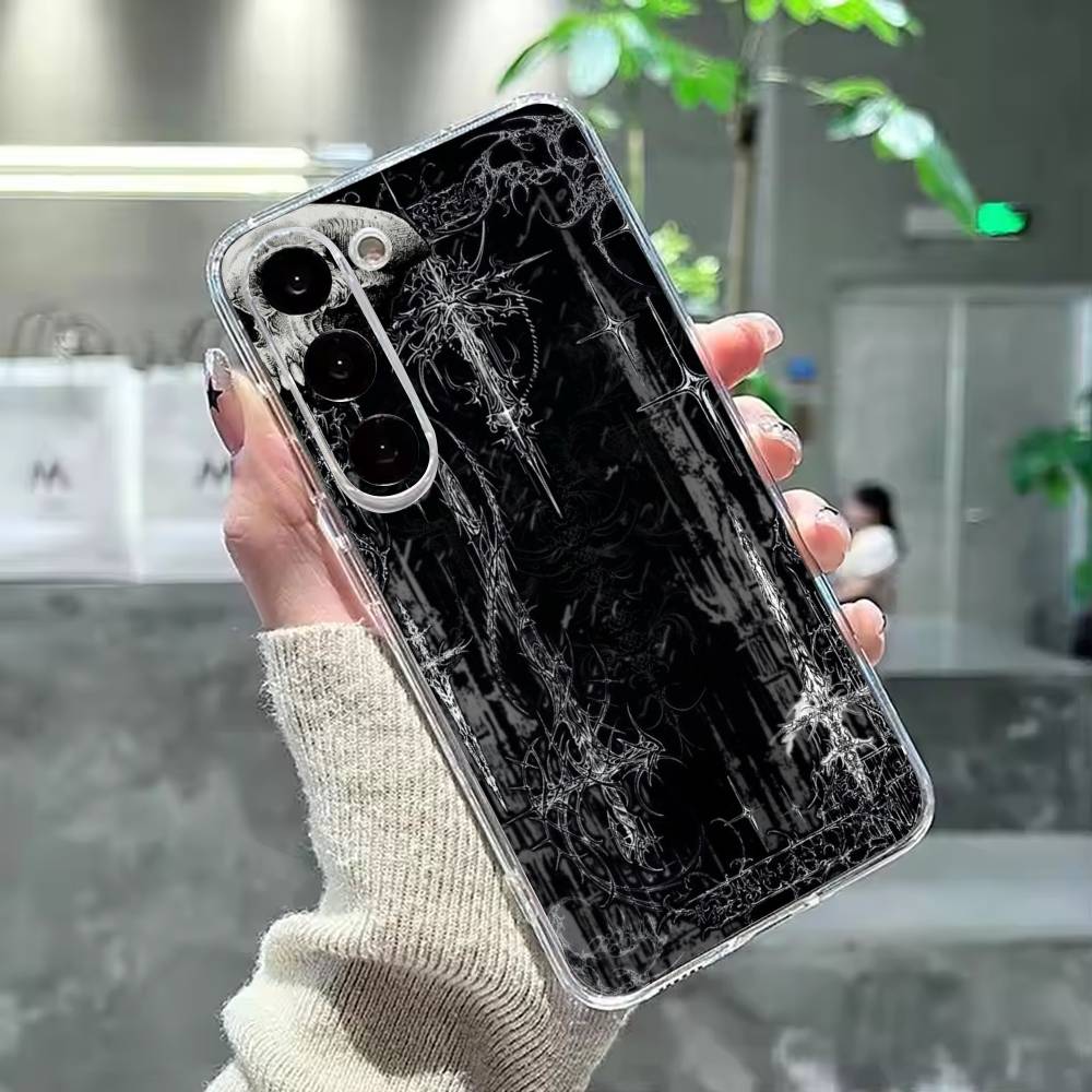 C-Cool Dark Gothic Cross Mark Phone Case For Samsung Galaxy A91,80,73,72 ,71,53,52,32 ,31,22,21s,20,Transparent Case