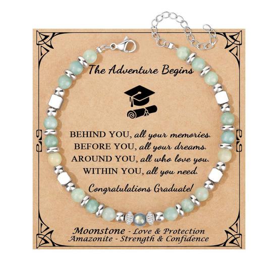 Inspirational Healing Bracelets Gifts for Women, Sunflower Natural Stone Beads Bracelet, Adjustable Cord Jewelry for Birthday, Anniversary Gifts