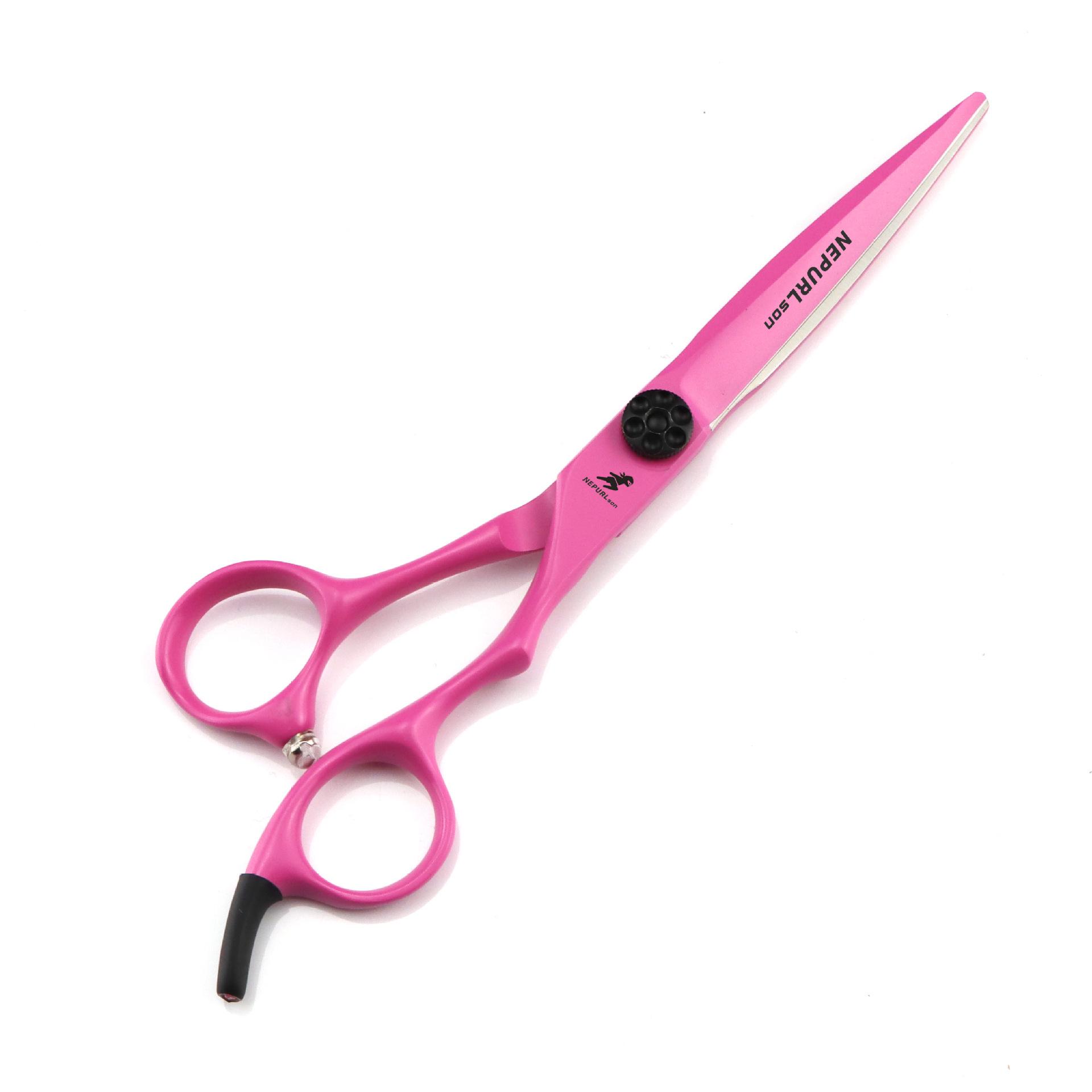 Pink 6.0 Napson 440C Color Steel Professional Hairdressing & Thinning Barber Scissors