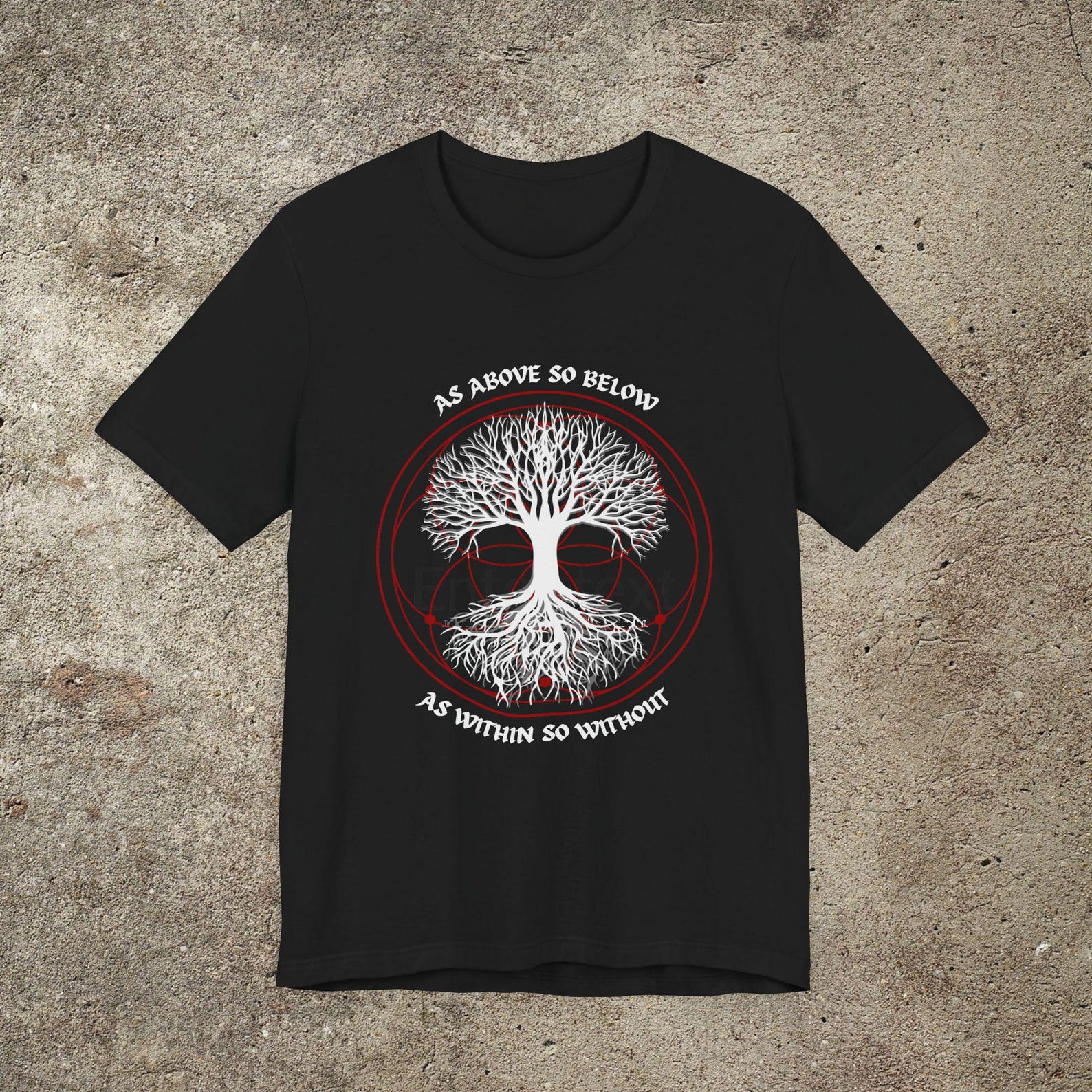 as above so below, tree of life, occult tshirt, alchemy unisex tee XL