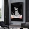 Modern Black and White Sexy Smoking Women with Red Lip Hat Canvas Painting Wall Art Pictures for Living Room Cuadros Home Decor