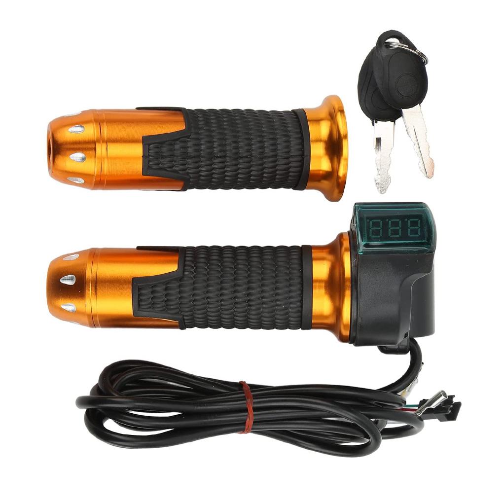 

1 Pair Universal Scooter Throttle Handle Grips 12V to 99V Button Electric Bike Handlebars Spare Parts